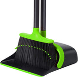 Broom and Dustpan Set,Broom and Dustpan Set for Home,52’’ Long Handle Broom with Dustpan Combo Set,Standing Broom and Dust Pan Set Heavy Duty,Dust Pan and Broom Combo for Kitchen Office Lobby Floor