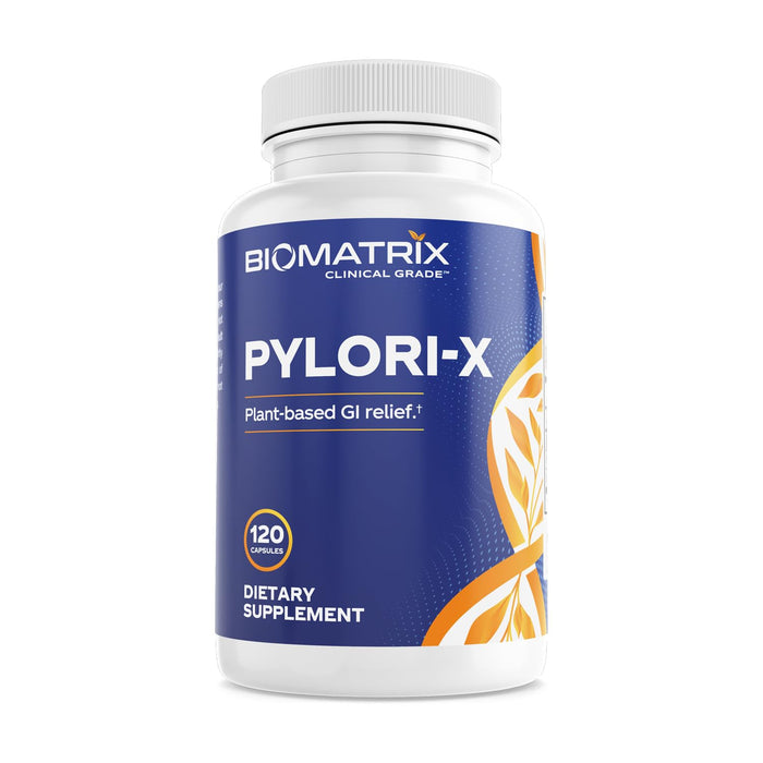 Pylori-X for H. Pylori Defense | Matula Tea Alternative w/Mastic Gum, Berberine, Zinc Carnosine, Bismuth Salts | Microbiome Balance, Digestive Relief (120 Capsules)