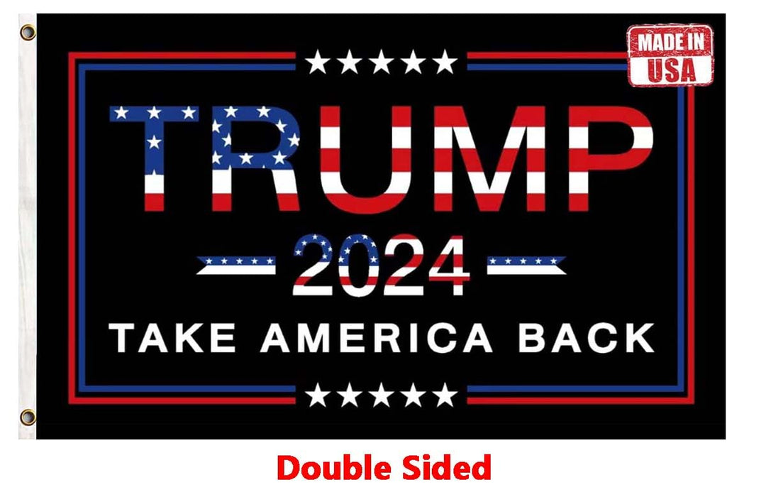 Trump 2024 Flag 3x5 Donald Trump 2024 Take America President Back Flags Made in USA Outdoor Double Sided 3 Ply Heavy Duty Banner with 2 Brass Grommets UV protection Fade Resistant for Indoor Outdoor