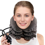 SIWEI Cervical Neck Traction Device for Instant Neck Pain Relief Device - Inflatable & Adjustable Neck Stretcher Neck Support Brace, Best Neck Pillow for Home Use Neck Decompression - 2023 Upgraded