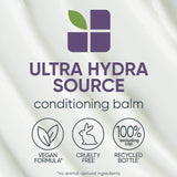 Biolage Ultra Hydra Source Conditioning Balm | Deep Hydrating Conditioner | Renews Hair's Moisture | For Very Dry Hair | Silicone-Free | Vegan | Salon Conditioner | 13.5 Fl. Oz