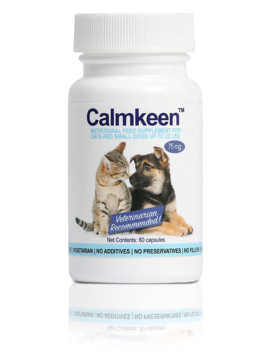 Calmkeen 75 mg 60 Count Nutritional Supplement for Small Dogs and Cats Up to 22 Pounds (Formerly Calmkene)