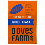 DOVES FARM Quick Yeast | For Bread & Pizza Dough Baking | Useful for Home Hand Baking & Bread Machine | Highly Effective Instant Dry Yeast | 4.41 Oz (125gm)