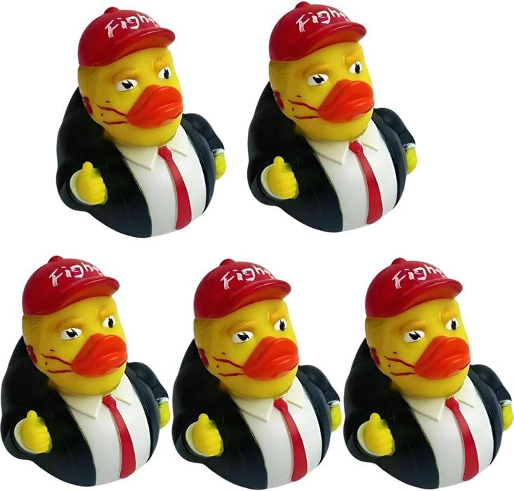 Trump Rubber Ducks, Jeeps Duck Trump Duck 2024 Squeak Bath Duck Baby Bath Duckies, 3.5 Inch Funny Duck Toy Bath Toy for Showers, Car Dashboard Decorations (B 5pcs)