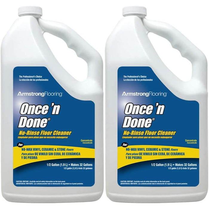 Armstrong 330806 Armstrong Once 'N Done Cleaner Concentrate, 1/2 Gallon(64OZ) (Pack of 2)