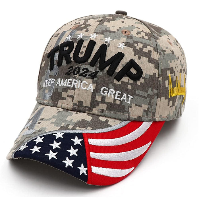 Engmoo Trump 2024 Hat Keep America Great Take America Back Hat with USA Flag Embroidery Adjustable Baseball Cap