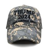 Besti Donald Trump 2024 Keep America Great Cap Adjustable Baseball Hat with USA Flag - Breathable Eyelets (Trump 24 Style L)