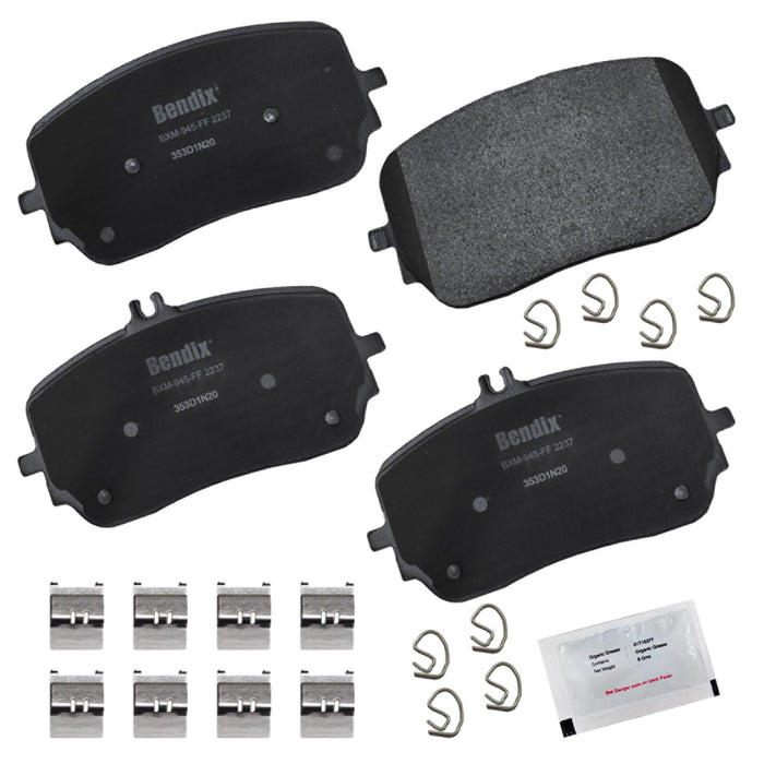 Bendix Priority1 CFM2237 Semi-Metallic Front Brake Pads for Mercedes-Benz GLE53 AMG 2023-2021, GLE450 2023-2020, GLE580 2021-2020, GLS450 2022-2020, GLS580 2024-2020, Maybach GLS600 2021