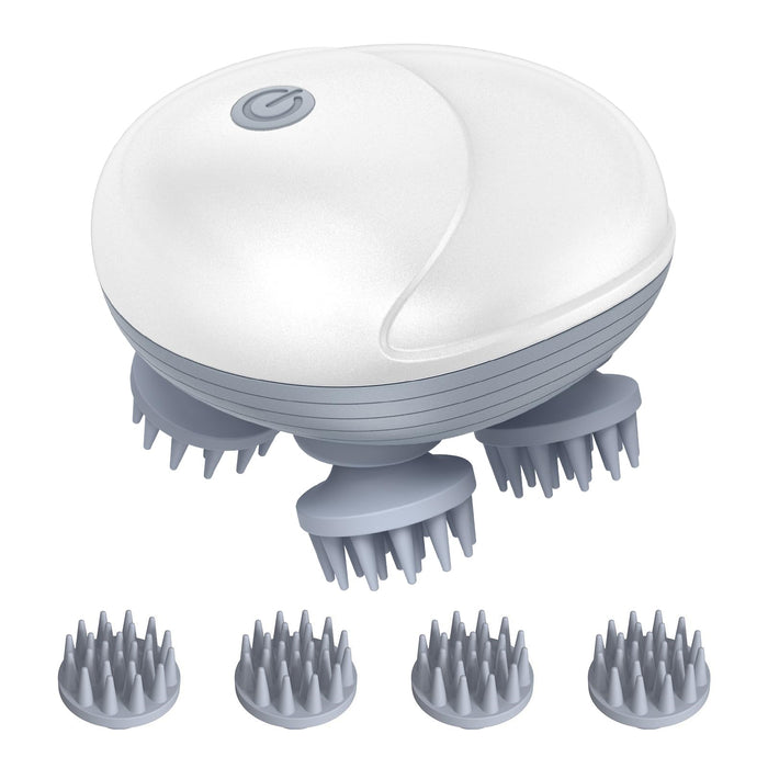 ORIA Electric Pet Massager for Dog and Cat, Handheld Pet Massage, Cordless Head Massager, Waterproof Electric Scalp Massager, with 4 Rotating Massage Heads, 96 Massage Nodes, for Body Relaxation