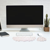 Keyboard Cloud Wrist Rest Pad,Cloud Mouse Arm Wrist Rest Cute,Memory Foam Palm Rest for Keyboard,Ergonomic Arm Rest for Pain Relief with Non-Slip,Suitable for Office Home Laptop Mac Gaming (Pink)