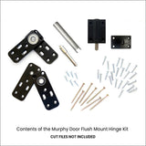 MURPHY DOOR Hidden Hinge Hardware - Easy DIY Hidden Door System, Heavy Duty Swinging Door Hinge for Secret Door or Hidden Door Bookcase, Up to 300 lbs