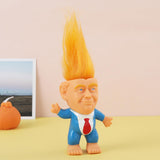 Donald Trump Toys Cute Rubber Troll Doll Toy Trump 2024 Take America Back, Troll Dolls Great Gifts for Trump Fans（Red Tie）