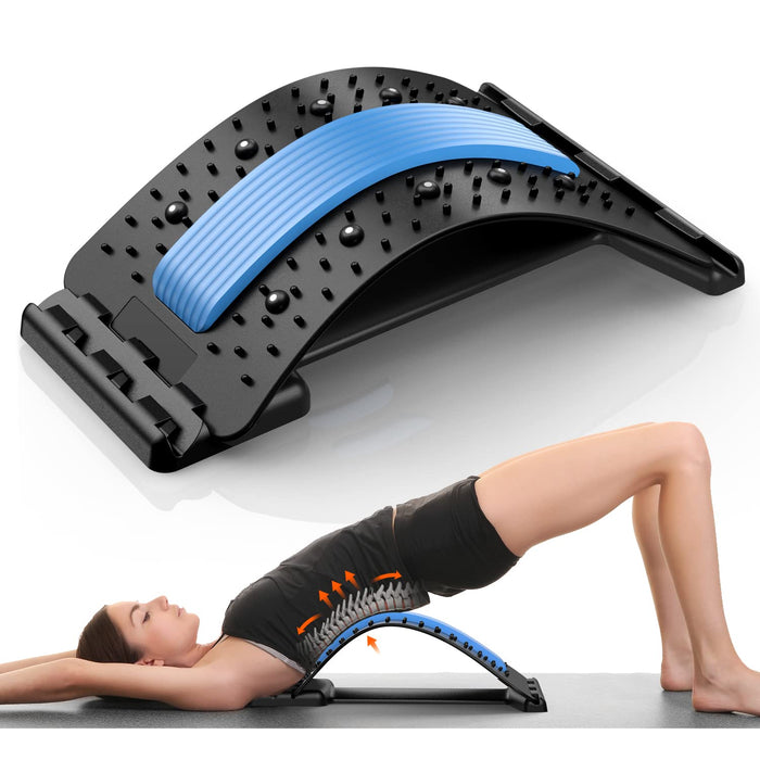 NNUIBY Back Stretcher for Lower Back Pain Relief, 3 Level Back Cracking Device for Herniated Disc, Scoliosis, Back Cracker Board,Spine Decompression