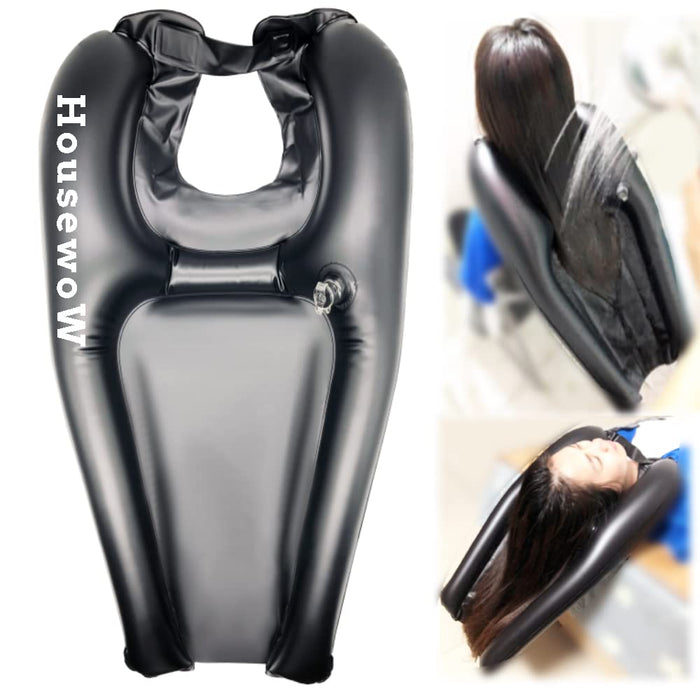 Inflatable Shampoo Bowl, Portable Hair Washing Tray for Bedside and in Bed, Lightweight Shampoo Basin for Elderly, Disabled, Pregnant, Injured, Bedridden, Handicap, Lightweight Hair Washing Sink