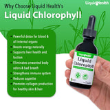 LIQUIDHEALTH Liquid Chlorophyll Drops - Internal Deodorizer, Antioxidants, Liver Detox, Immune Support, Relieve Bad Breath, Reduce Appetite, Collagen for Hair & Skin Health - Vegan, Non-GMO (2 Pack)