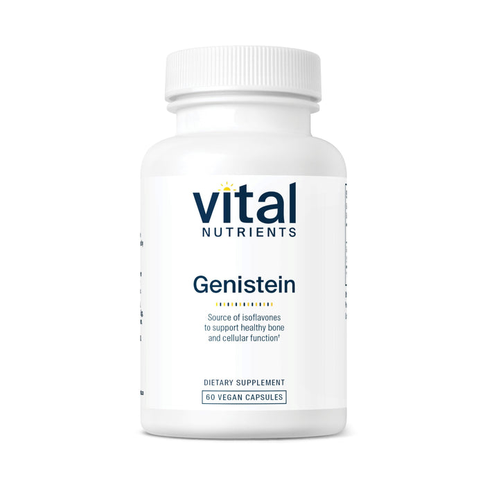 Vital Nutrients Genistein | Easily Absorbed Isoflavones for Bone Health Support* | Vegan Supplement | Gluten and Dairy Free | Non GMO | 60 Capsules