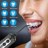 Cordless Water Dental Flosser Teeth Cleaner, INSMART Professional 300ML Tank DIY Mode USB Rechargeable Dental Oral Irrigator for Home and Travel, IPX7 Waterproof 6 Modes Irrigate for Oral Care