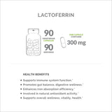 MONOHERB Lactoferrin 300 mg per Capsule - 90 Vegetarian Capsules - Made in USA