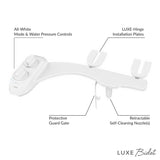 LUXE Bidet NEO 185 Plus-Only Patented Bidet Attachment for Toilet Seat,Innovative Hinges to Clean,Slide-in Easy Install,Advanced 360° Self-Clean,Dual Nozzles,Feminine & Rear Wash (White),NeoPlus185sww