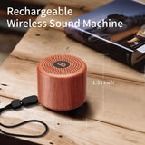 Portable Sound Machine White Noise Machine with 30 Soothing Sounds Travel Sleep Brown Noise Machine for Adults Kids Baby Rechargeable Loud Speaker Noise Canceling Machine for Office Privacy Wooden