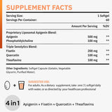 Cenffitio Liposomal apigenin 500mg Softgels - Optimal Apigenin Supplement with Fisetin, Quercetin and Theaflavins - 4 Month Supply