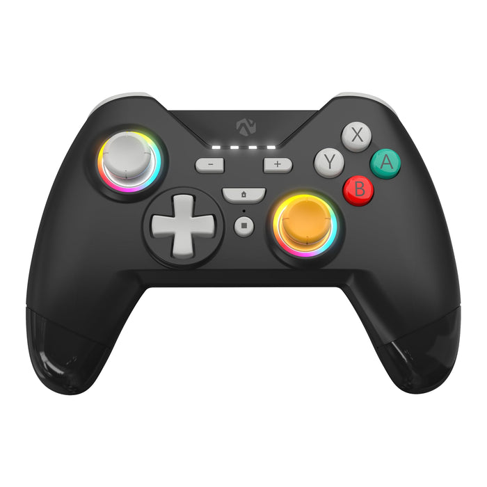 BASEKAMP Kore+ Wireless RGB Controller for Nintendo Switch - Programmable Back Buttons - Motion - Rumble - RGB Sticks (Retro Black)