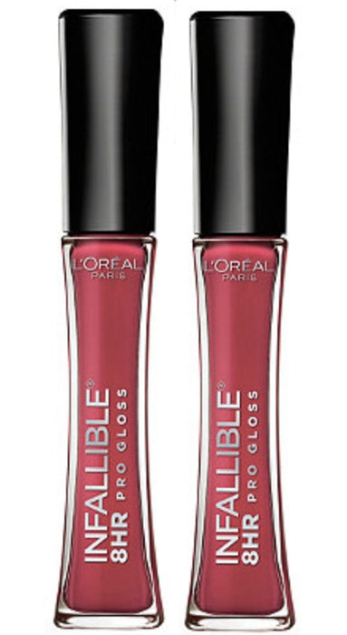 L'OREAL Paris Infallible 8 HR Le Gloss, Bloom 0.21 oz (Pack of 2)