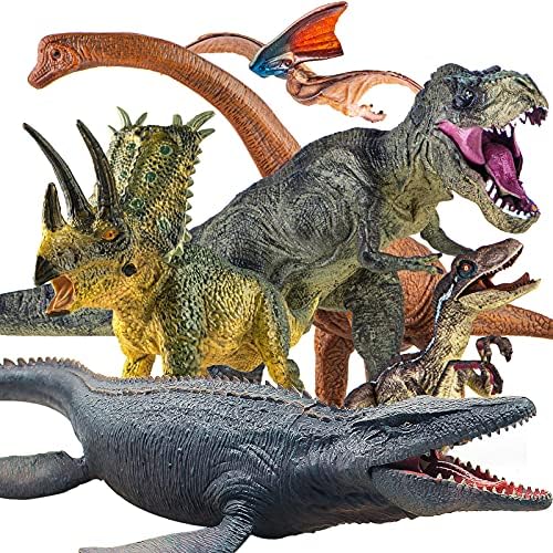 6PCS Jumbo Dinosaur Toy Set, Realistic Dinosaur Toys for Kids - Large Dino Playset for Boys and Girls 3 4 5 6 7 Year Old Children Birthday Dinosaur Lovers