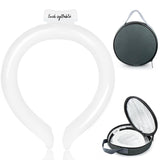 Neck Cooling Tube with Cold Insulated Bag, Reusable Wearable Neck Cooler Ring, Cooling Neck Wraps for Summer Heat Outdoor Indoor (White)