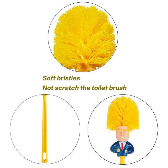 Trump Toilet Brush, Original Donald Trump Toilet Brush Cleaner, Funny Toilet Scubber,Make Toilet Great Again, Commander in Crap (Trump Toilet Brush)