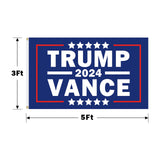 Trump Vance 2024 Flags 3x5 Blue, Trump 2024 Flag 2024 Vance Save American Back Flag For Outdoor Lawn Decor Banner Sign (DH1)