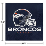 Trendware Denver Broncos Paper Plate and Napkin Party Kit, Serves 16