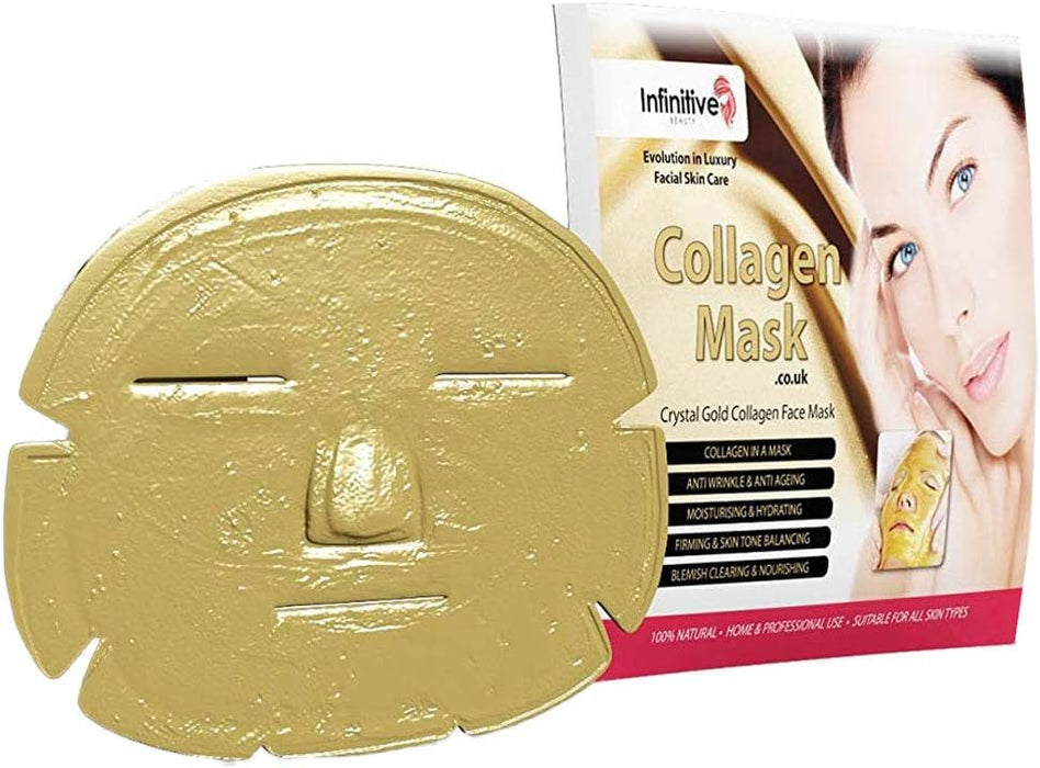 INFINITIVE BEAUTY 100 x 24K Gold Collagen Crystal Face Mask Anti-Aging Anti-Wrinkle