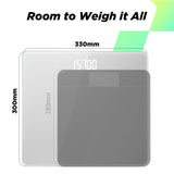 RunSTAR 550lb Scale for Body Weight with Ultra-Wide Platform and Large LED Bezel-Less Display, Accurate High Precision Digital Bathroom Scale with Extra-High Capacity