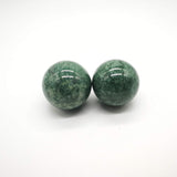 BCQLI 2" Greenish Stone Baoding Balls,Hand Exercise Tool