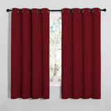 NICETOWN Christmas Burgundy Window Curtains Blackout Drapes, Thermal Insulated Solid Grommet Blackout Curtains/Draperies for Laundry Room (One Pair, 55 by 68-inch, Burgundy Red)