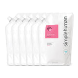 simplehuman Geranium Moisturizing Liquid Hand Soap Refill Pouch, 34 Fl. Oz, Pack of 6