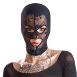 Bad Kitty Unisex-Adult's Zentai Lace Hood Mask, Black