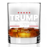 Patriots Cave Trump 2024 Trump Take America Back 2024 | 11 oz Bourbon Whiskey Rock Glass | Old Fashioned Whiskey Tasting Glasses For Men | Retirement Gifts For Men | Made In USA