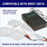 Syrtenty TENS Unit Replacement Pads - Pack of 6 Butterfly Shaped Electrode Squares for Muscle Stimulation & Therapy