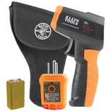 Klein Tools IR1KIT Infrared Thermometer and GFCI Receptacle Tester Kit, Non-Contact Digital Temperature Measurement and Electrical Tester