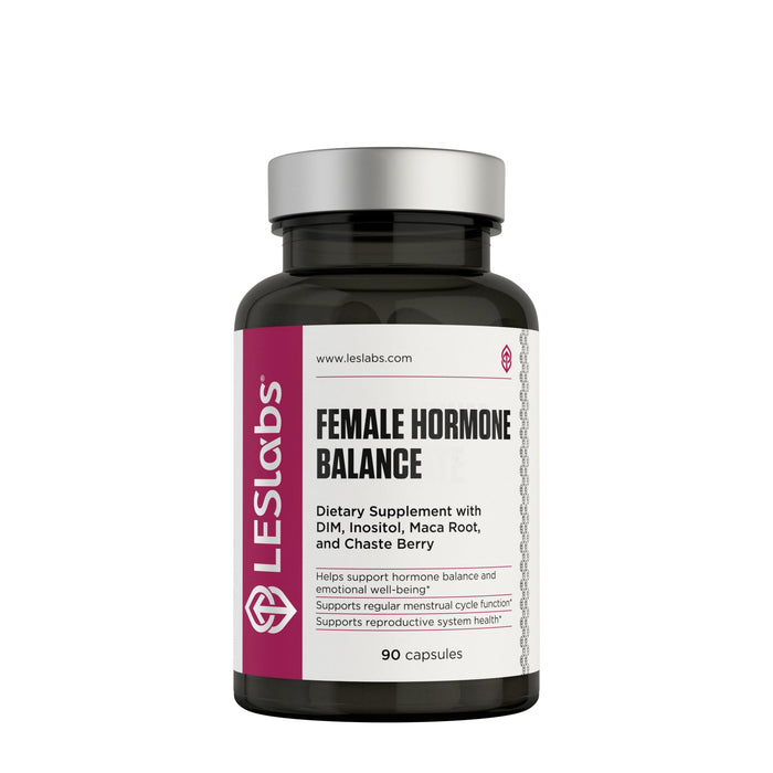 LES Labs Female Hormone Balance Supplement – Hormone Support for Women with Inositol, DIM, Vitex, Chaste Tree, Vitamin B6 & Folate – Menstrual Cycle & Fertility Support – 90 Capsules – Non-GMO