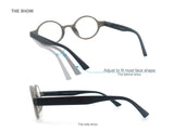 MODFANS 4 Pack Round 1.5 Reading Glasses Women Men,Retro Matte Frame Comfortable Spring Hinge-Lightweightest Readers Suitable Wear well-4 Pouch with Each Area