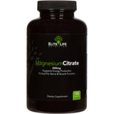 Magnesium Citrate 200mg - Pure, High-Potency, Bioavailable, and Natural Magnesium - Optimum for Stress Relief, Sleep, Relaxation, Constipation, and Brain Support Now - with 180 Capsules