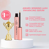 ForLash Hormone-Free Eyelash Growth Serum - Lash Enhancer for Longer, Thicker, and Fuller Lashes - Organic & Vegan - [0.10 fl. oz / 3ml]