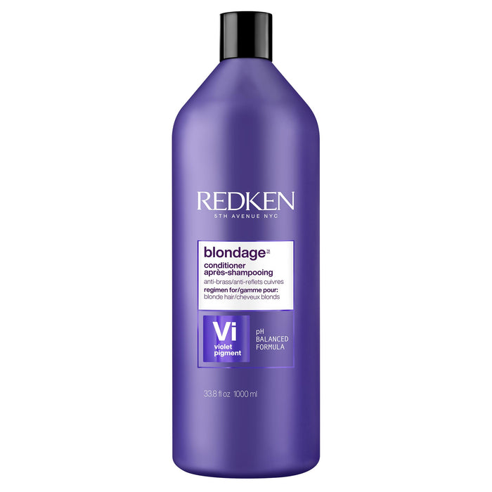 Redken Blondage Color Depositing Purple Conditioner | For Blonde Hair | Neutralizes Brass & Moisturizes Hair | With Pure Violet Pigments | 33.8 Fl Oz