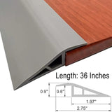 Door-Threshold-Ramp-Floor-Transition-Strip 36 inch, Threshold 3/4 to 4/5 in, Thresholds Ramps for Doorways, Edge-Reducer Vinyl-Transition-Strip for Door/Floor (Grey)