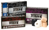 Titan Athletics - 12 Pack of Premium Quality White Athletic Tape/Sports Tape - 1.5 Inch x 45 Feet Per Roll - 100 Percent Cotton with Zinc Oxide - Easy Tear Zig Zag Design and No Sticky Residue