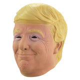 Spoof Celebrity Mask Costume with MAGA Hat,Full Head Realistic Old Man Mask,Adults Men Women Latex Prank Mask for Halloween Party Carnival,Donald Trump Mask Costume Outfit