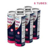 TRUEplus Glucose Tablets, Raspberry Flavor - 6X 10ct Tubes